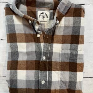 Brown Plaid Men's Shirt